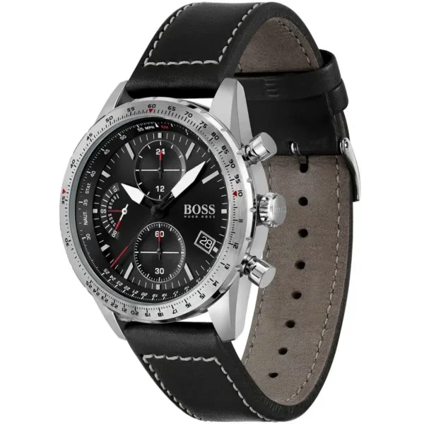 Męski zegarek Hugo Boss Pilot 1513853 ze stalową kopertą o średnicy 44mm – zdjęcie 2