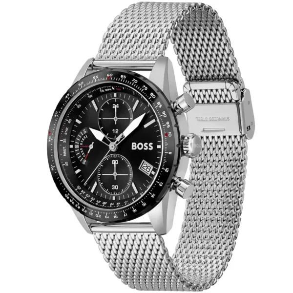 Męski zegarek Hugo Boss Pilot Edition Chrono 1513886 z kopertą ze stali nierdzewnej o średnicy 44 mm – zdjęcie 2