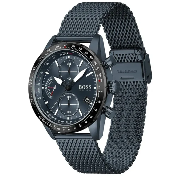 Męski zegarek Hugo Boss Pilot Edition 1513887 z kopertą z niebieskiej stali o średnicy 44 mm – zdjęcie 2