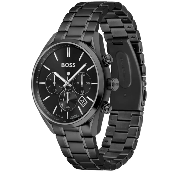 Męski zegarek Hugo Boss Champion 1513960 z czarną stalową kopertą Ø44 mm – zdjęcie 2