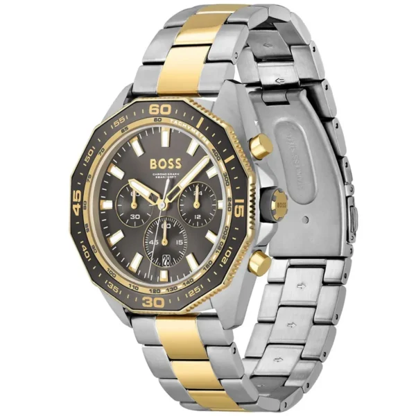 Męski zegarek Hugo Boss Energy 1513974 ze bicolor kopertą srebrno-złotą Ø44 mm – zdjęcie 2