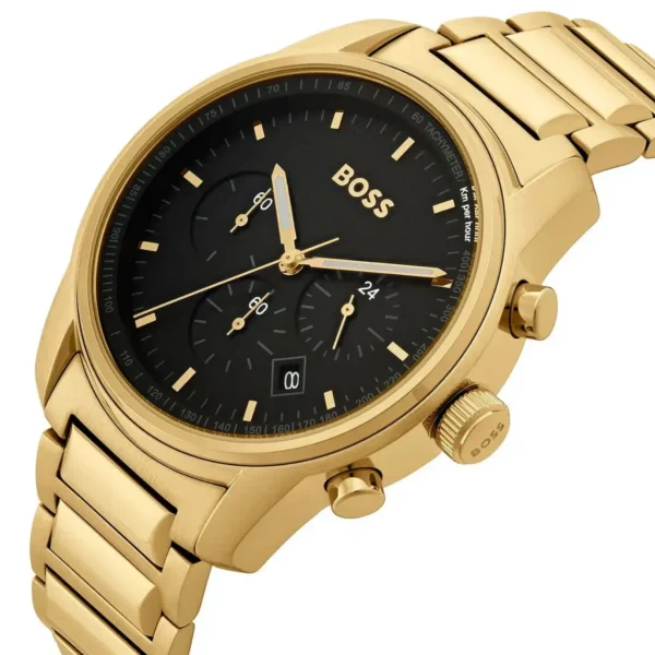 Męski zegarek Hugo Boss Trace 1514006 z kopertą z PVD złota Ø44 mm – zdjęcie 4