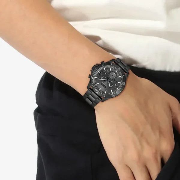 Męski zegarek Hugo Boss Troper 1514058 z czarną stalową kopertą Ø44 mm – zdjęcie 4