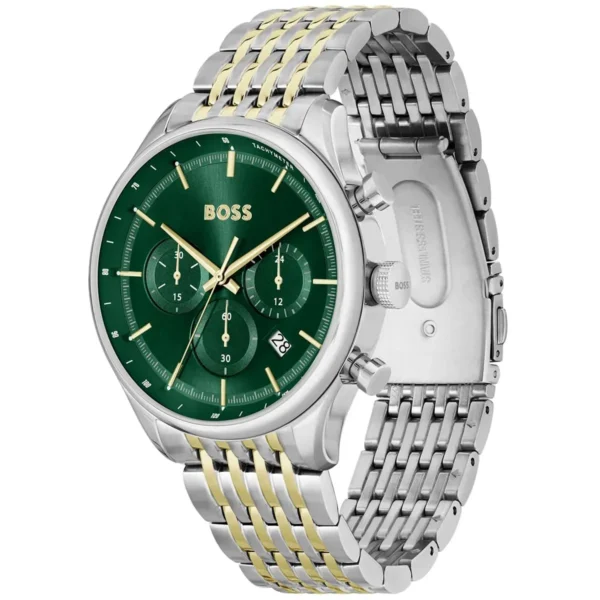 Męski zegarek Hugo Boss Gregor 1514081 ze stalową kopertą bicolor srebrno-złotą Ø45 mm – zdjęcie 2