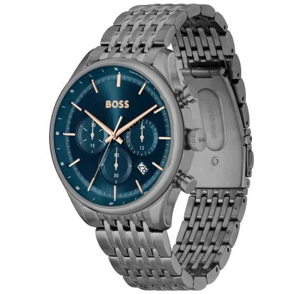 Męski zegarek Hugo Boss Gregor 1514083 z grafitową stalową kopertą Ø45 mm – zdjęcie 2