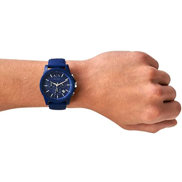 Męski chronograf AX1327 Armani Exchange z niebieską kopertą – zdjęcie dodatkowe 2