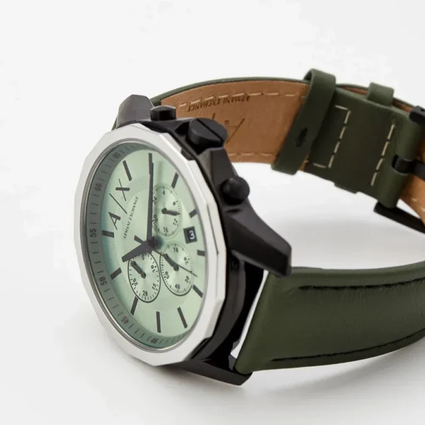 Męski chronograf AX1725 Armani Exchange z zieloną tarczą – zdjęcie dodatkowe 1
