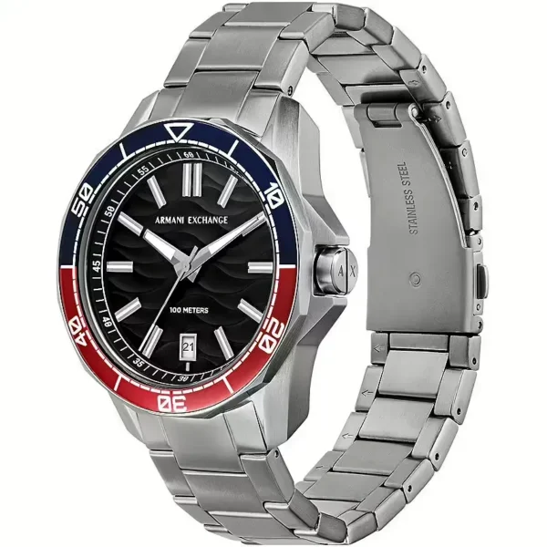 Męski zegarek AX1955 Armani Exchange z czarną bransoletą – zdjęcie dodatkowe 1