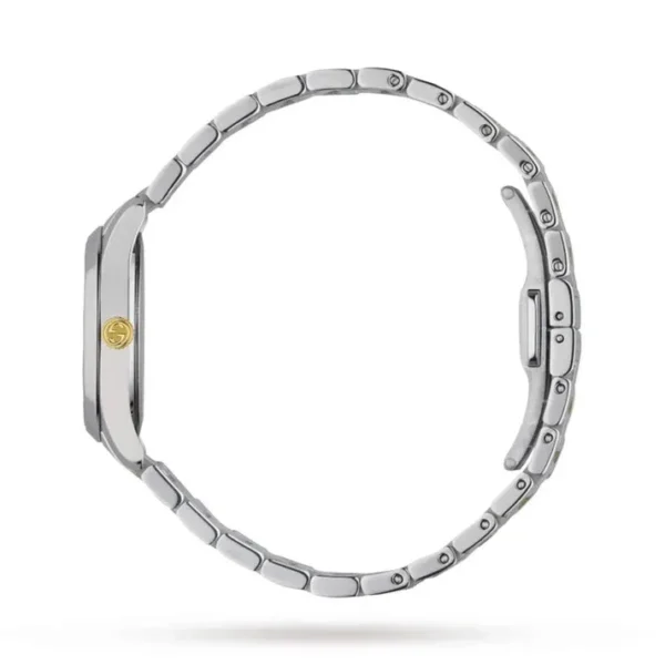 Zegarek damski Gucci G-Timeless YA1265016 kompaktowa stalowa koperta Ø28 mm z minimalistyczną tarczą zdjęcie 3 widok z boku