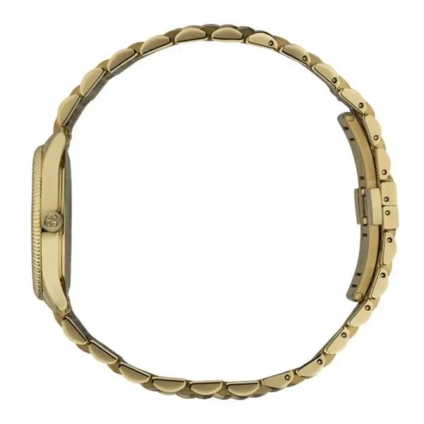 Zegarek damski Gucci G-Timeless YA1265021 złota bransoleta PVD i stalowa koperta Ø32 mm zdjęcie 3 widok z boku
