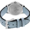 Zegarek damski Gucci G-Timeless YA1265039 srebrna tarcza i niebieski skórzany pasek zdjęcie 2 widok koperty i zapięcia