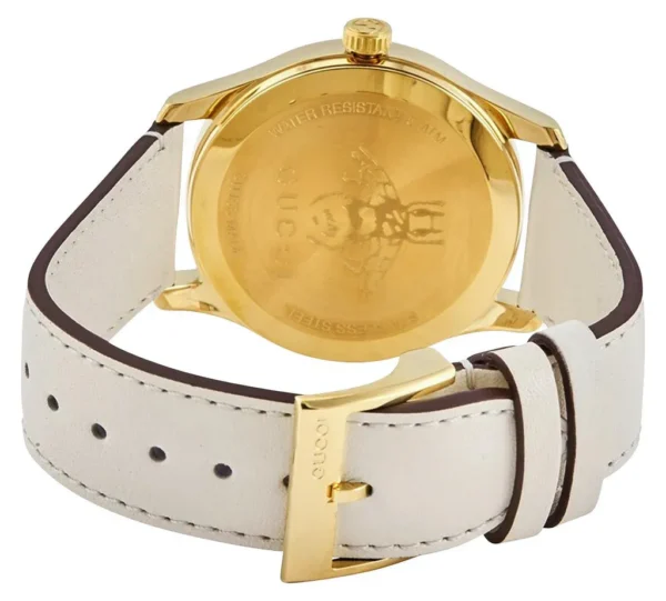 Zegarek damski Gucci G-Timeless YA1265040 minimalistyczna stalowa koperta i tarcza Ø32 mm zdjęcie 3 widok z boku